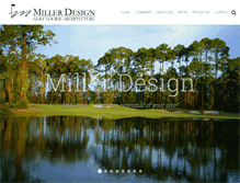 Tablet Screenshot of millerdesigngolf.com
